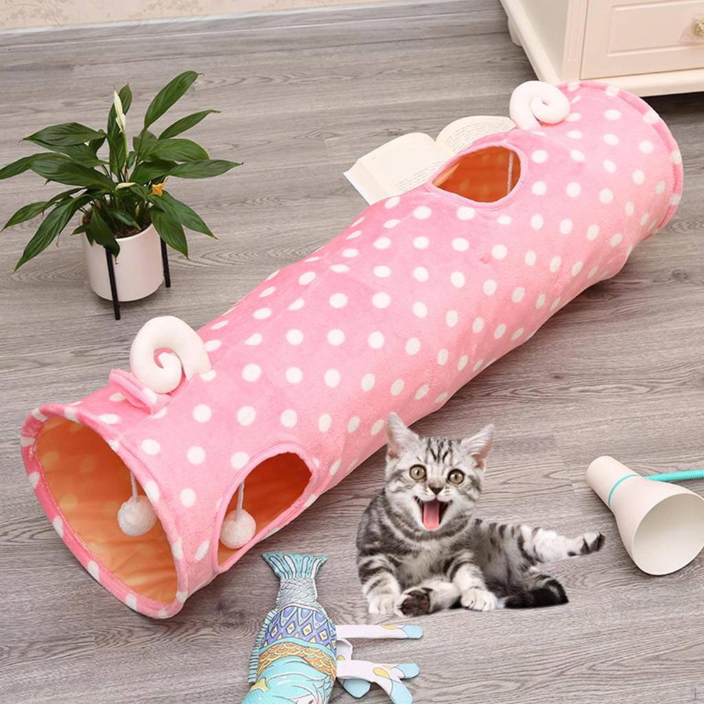 Cat Toys Tunnel Exercising Supply Playing Peepholes Toy Hides Interactive Tube Collapsible Training