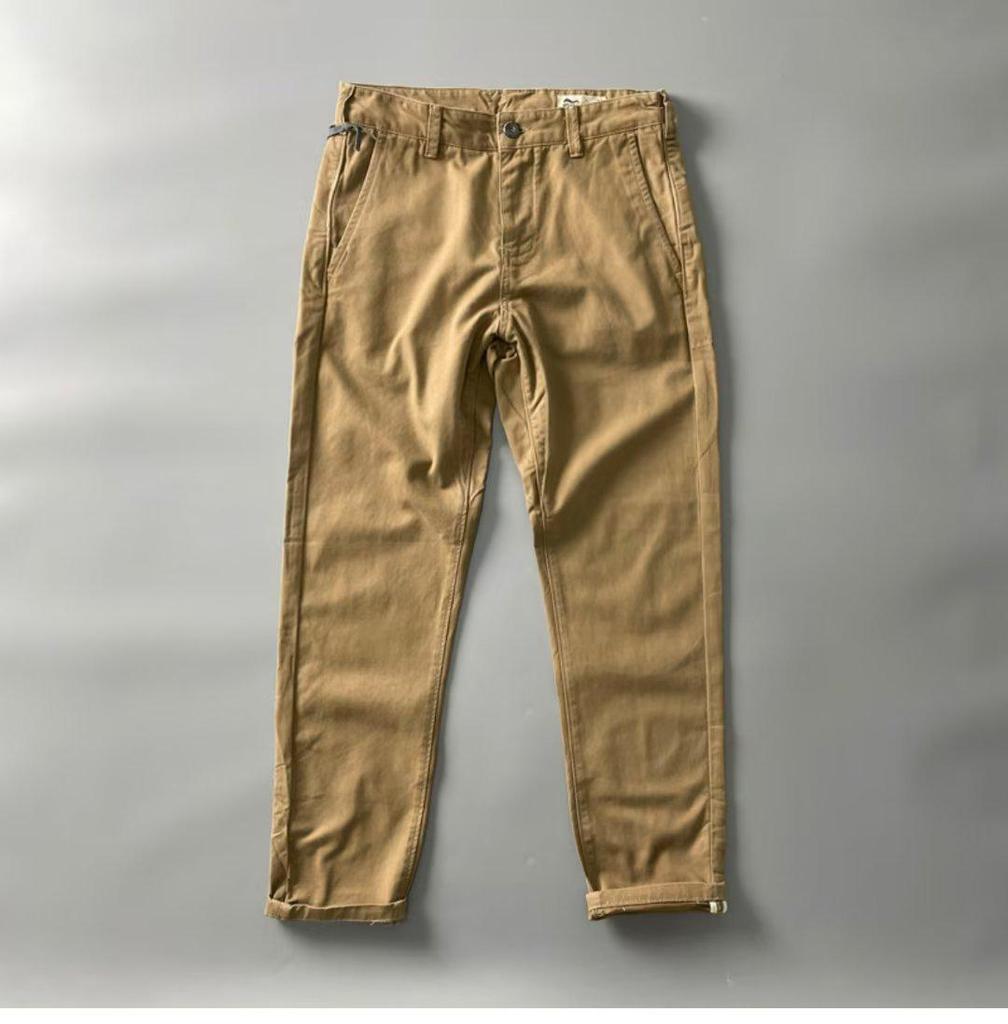 Men's Plus Size Loose Fit Pure Cotton Cargo Pants with Big Pockets - Straight Leg Casual Long Pants