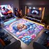 1PC Custom Name Rainbow Dreamscape Theme Floor Mat Ideal for Living Room, Game Rooms, Office, Bedroom,Floor Mat Playful Design