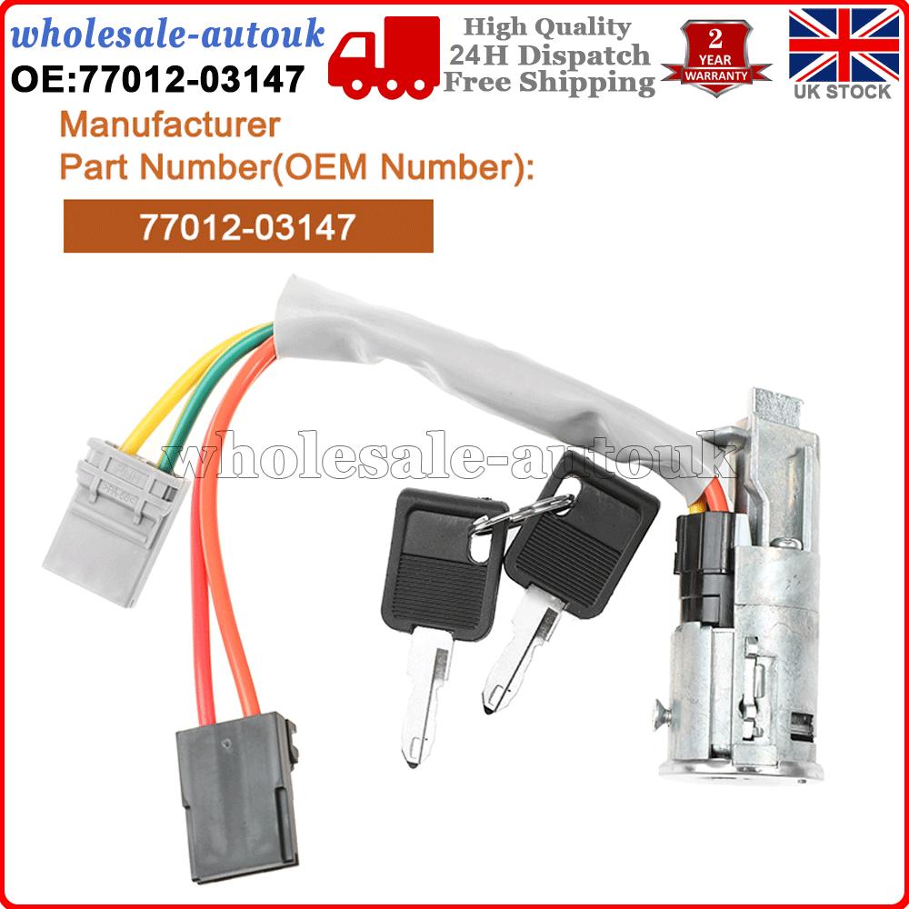 IGNITION LOCK BARREL SWITCH + KEYS KIT Fit FOR 1998-2010 RENAULT MASTER 2 MK2 II