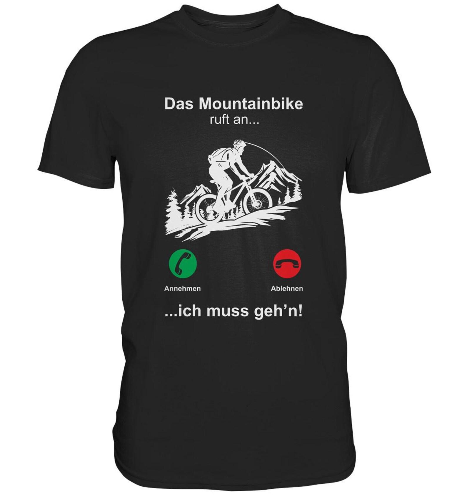 Mountain Bike Calling Funny Mountain Biker T-Shirt - Premium Shirt 2XL