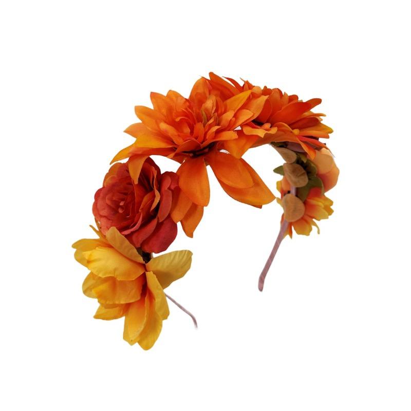 Creative simulation flower wreath headband party dance headband, travel wedding beach photo headgear