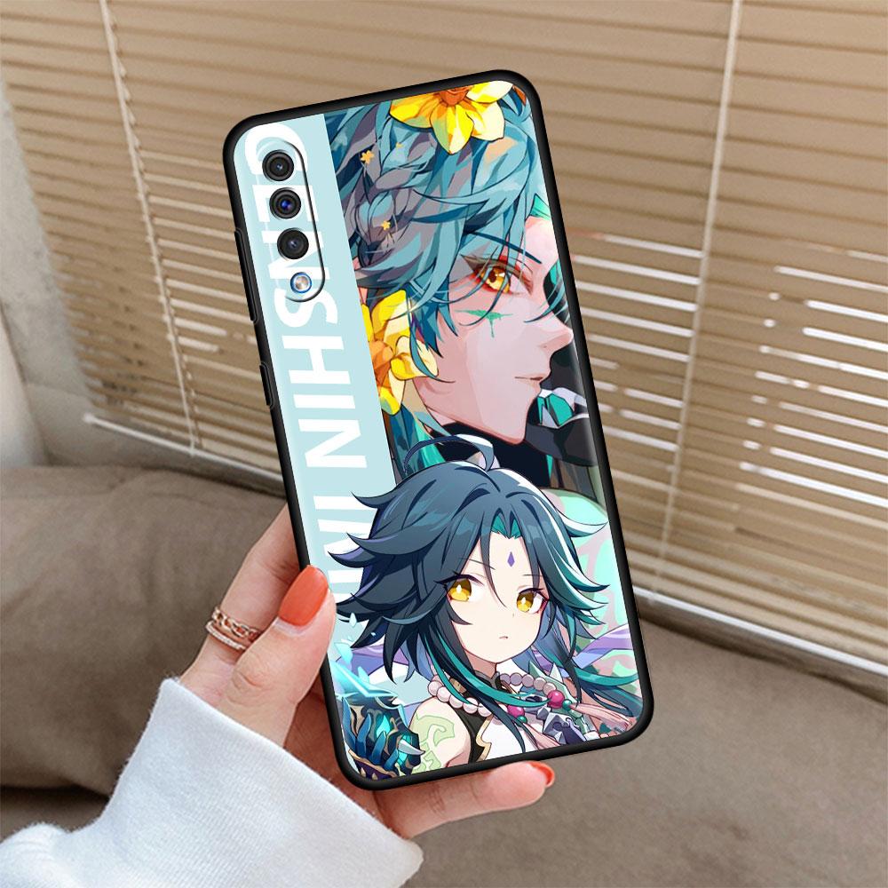 Genshin Impact Game Phone Case For Samsung Galaxy A50 A20e A20s A02s A03 A70 A52 A51 A30 A10 M52 M31 S7 Black Fundas Cover