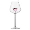 3D Pink Heart Goblet For Valentine's Day Reusable Glass Drinking Cup For Champagne Wine