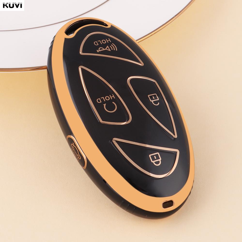 Golden Tpu Car Remote Key Case Cover Shell For Hyundai Ioniq 6 New Grand Prix Gn7 Kona Protected Holder Keyless Fob 5 7 Buttons
