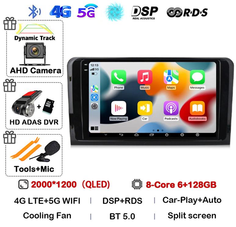 Android 14 Auto CarPlay Car Radio For Mercedes Benz W164 ML GL 2005 - 2012 GPS Multimedia Video Player Stereo 2Din DVD Head Unit