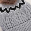 Thickened Knitted Hat with Pompom Winter Hat Warm Warm Cap  Men