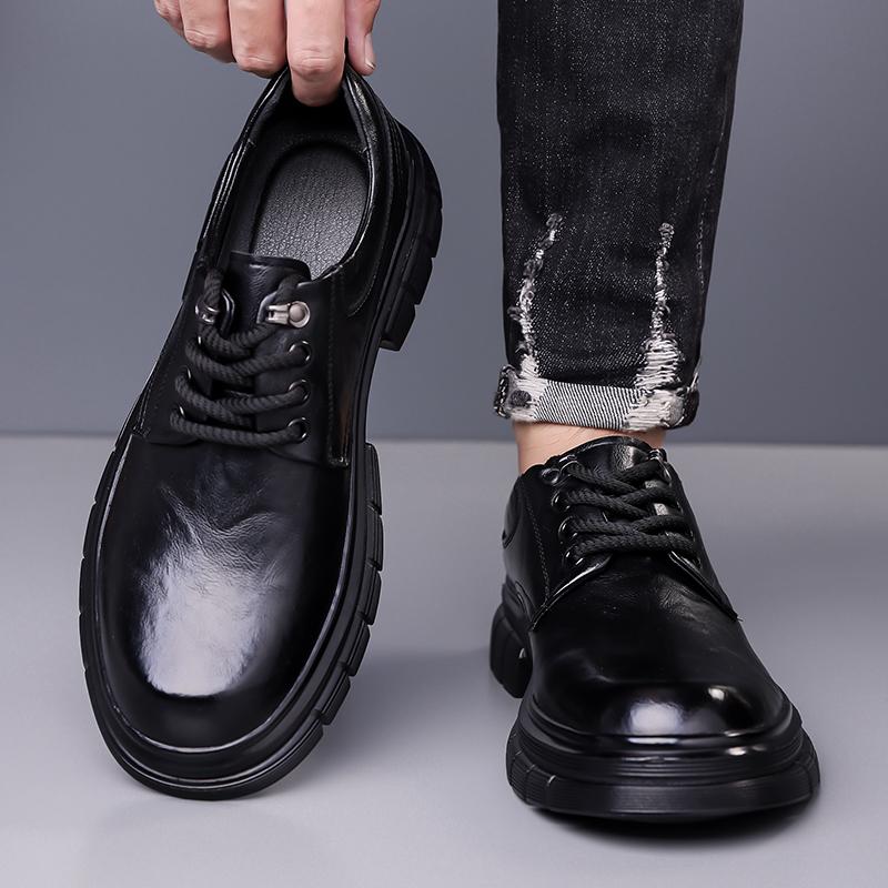 Fashion Lace-Up Oxfords Footwear for Male Wedding Party Office Business Casual Shoe Men Stylish Men's Shoes Formal Leather Shoes for Men