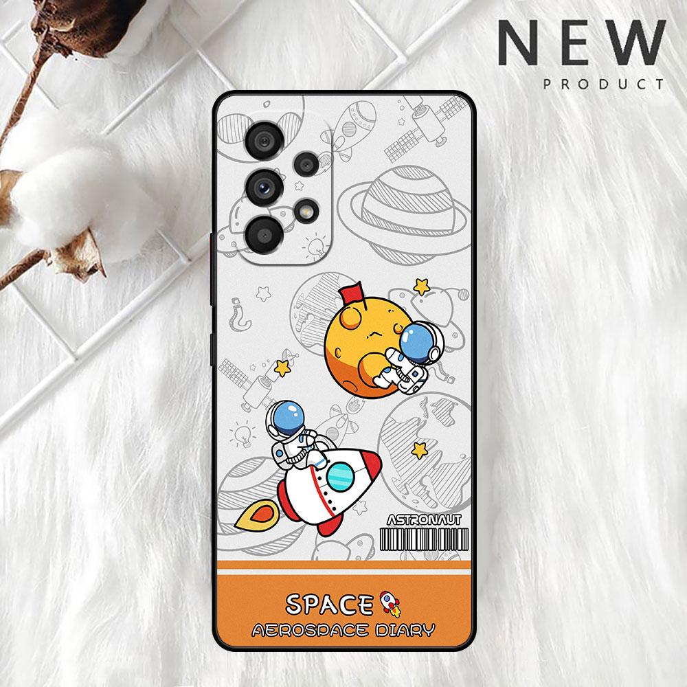 Modische coole Astronauten-Hülle für Samsung Galaxy A52 A12 A51 A32 A21s A71 A32 5G A12 A22 A53 A31 A13 A72 A02s A41 A03 Handyhülle