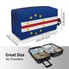 Cape Verde Flag Storage Bags Portable Large Capacity Travel Makeup Bag Cosmetic Bag Ideal for Travel Storage and Everyday Use