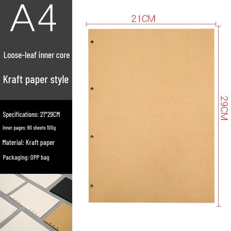 A5 Loose-Leaf Detachable Error Notebook with 6-Hole A4 Paper, Clip-On Shell, and A6 Inner Page Buckle Ring.