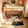 Washable Cat Print Rug Plush Carpet New Bedside Rug  Home Decoration
