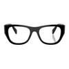 Prada Temple Logo Design Cat Eye Optical Frame Women's Black