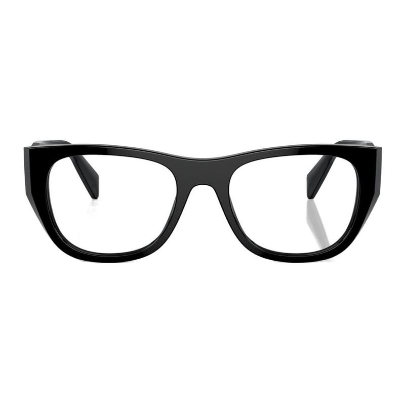 Prada Temple Logo Design Cat Eye Optical Frame Women's Black