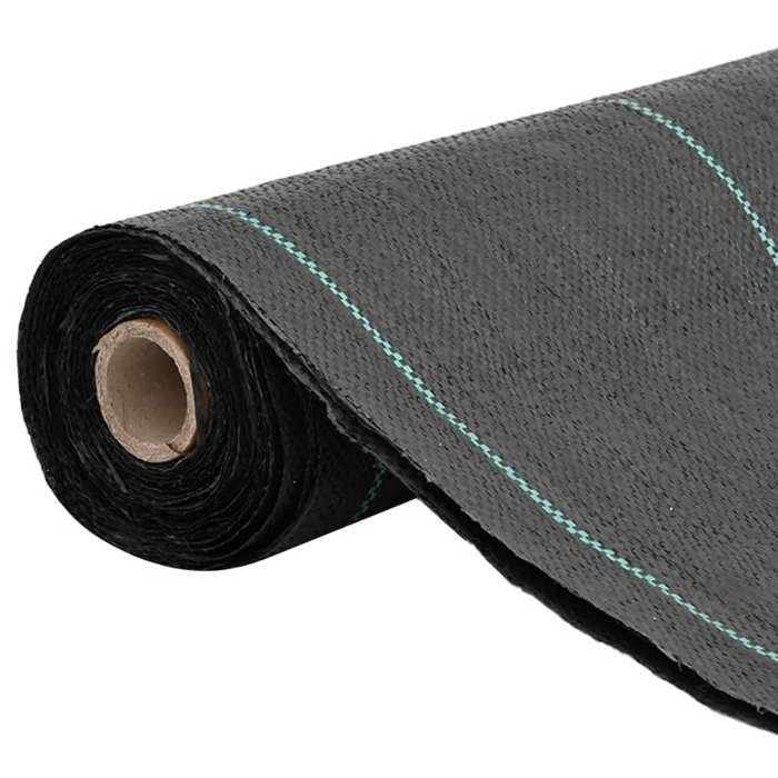 VidaXL Black Weed Control Membrane 1.5x50 M PP, Weed Barrier Fabric, Weed Control Membrane 4005153
