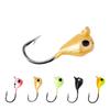 50Pcs Winter Ice Fishing Hooks Glow Ice Jig Bait 1.2-2.6g Jigging Fishing Lure Ice Jigs for Crappie Panfish Fishing Gear