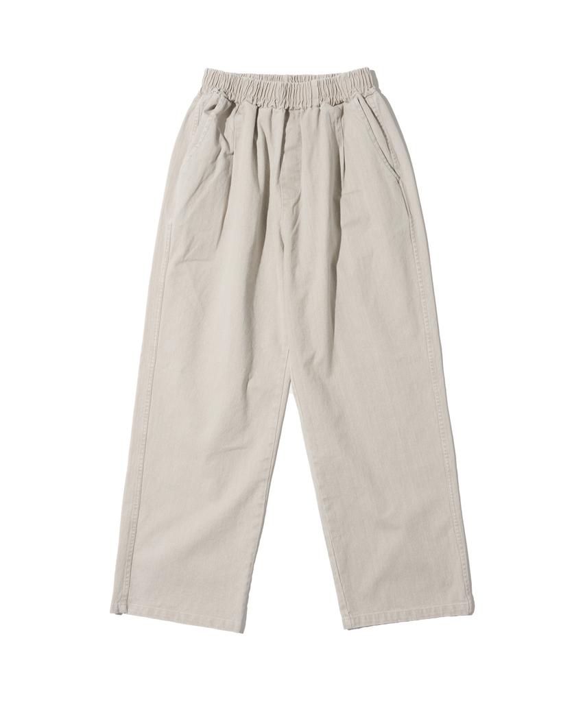 OTHERFITS Bio One-Pleat Wide Cotton Pants (Ivory)