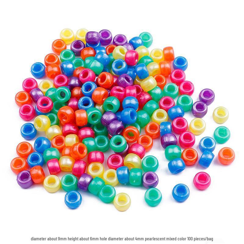 Colorful Large-Hole Acrylic Rice Beads for DIY Jewelry Making