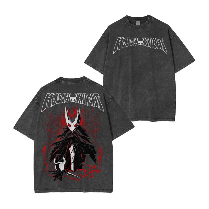 Classic Game Characters Cartoon Elements Men T-shirts Gothic Clothing Characters Washed and Worn T-shirts Sports Streetwear