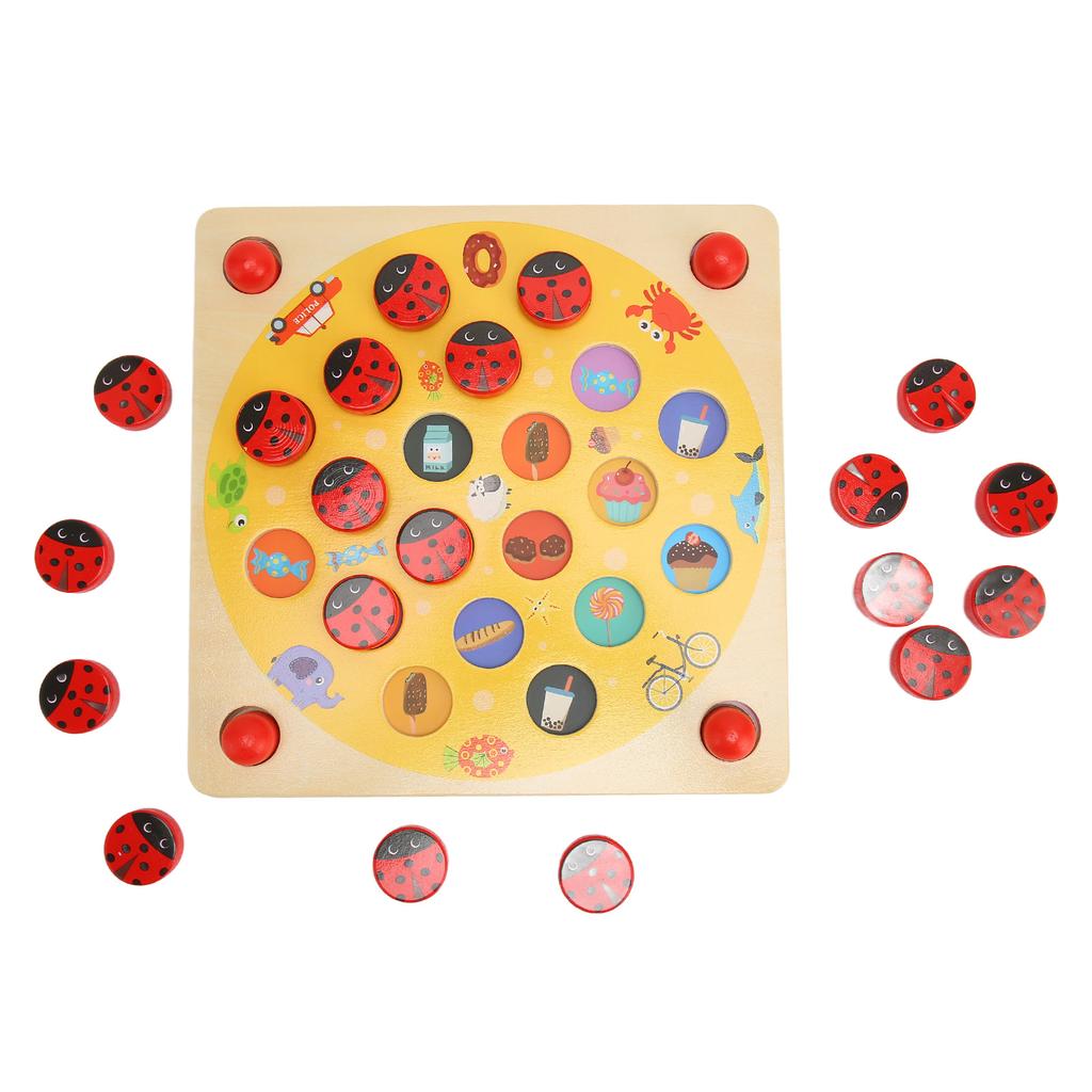 Ladybird Game Board Cognitive Development Wooden Memory Matching Activities