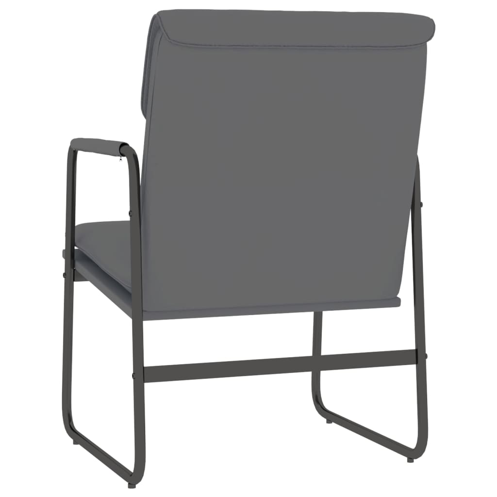 Lounge Chair Gray 55 x 64 x 80 cm Faux Leather