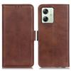 For Motorola Moto G54 5G Case Cowhide Texture PU Leather Wallet Cellphone Shell