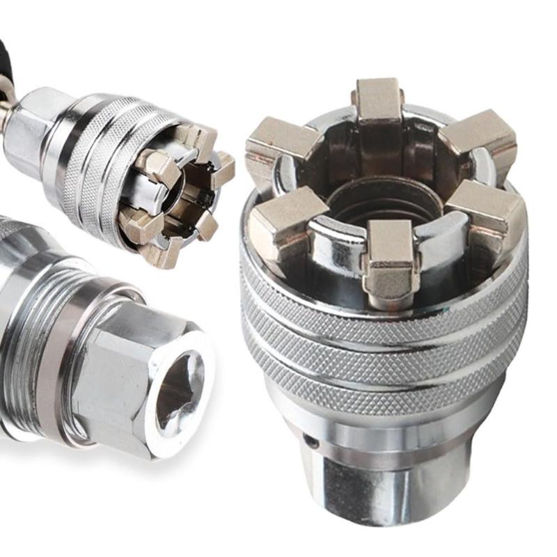 Strumento per prese universali 10-19 mm (Da 3/8" a 3/4") Con Adattatore per Trapano da 3/8", Set di Bussole Passanti Per Riparazioni Meccaniche