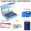 Passport Holder, with Credit Card Slot and Boarding Pass Slot Combo, Travel Wallet Case Book Travel Must Have, RFID Blocking Lea