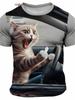 Men's 3D Print T-Shirt with 3D Design, Round Neck, Short Sleeve, Loose Fit, Plus Size, Summer Men's Wear
