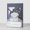 WiFi Pattern Password Sign Rack, Table Display Holder, Sturdy Clear