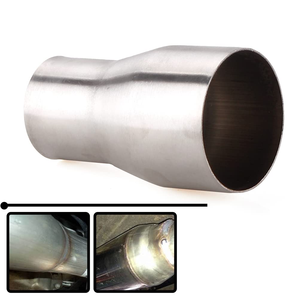 MUTEKI Exhaust Pipe Adapter, Exhaust Connecting Pipe, Universal, Stainless Steel, Pipe Coupler, Exhaust Pipe