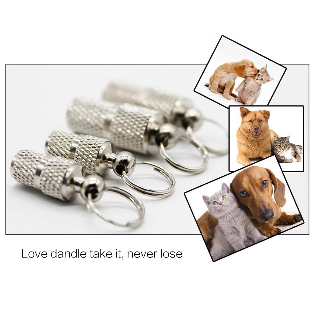 Dog Cat Name Tags Pet Collar ID Tag Keychain Anti-lost Nameplate Pendant Waterproof Capsule/Keyring Necklace Puppy Accessories
