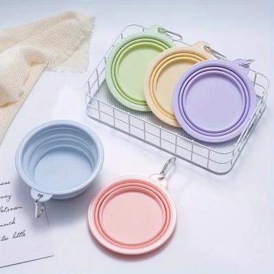 1pc Portable Pet Food Bowl Pet Portable Foldable Bowl for Outings, Outdoor Travel, Hanging Pet Drinking Water Feeding Bowl