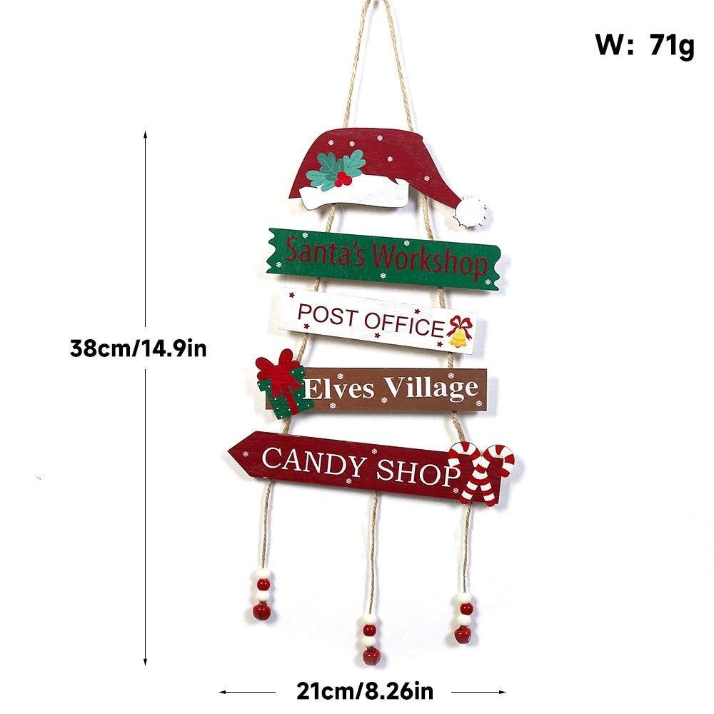 Christmas Hanging Pendant Wooden Wall Ornament 2025 New Door Pendant Home Decor