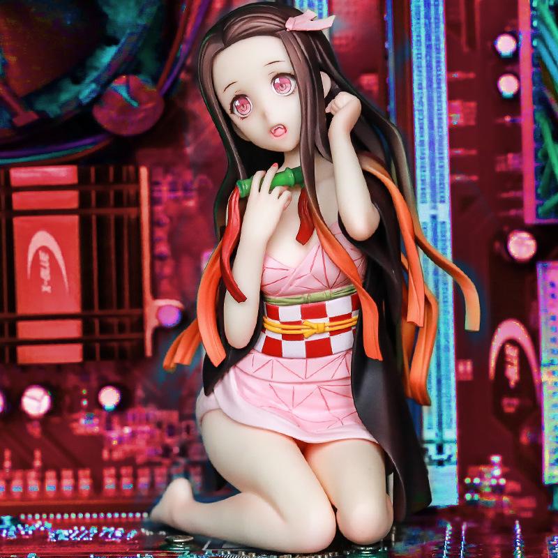 12CM Demon Slayer Anime Action Figure Kamado Nezuko Sexy Girl  Doll Kimetsu No Yaiba PVC Model Toys Collectible Statue Gifts