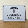 Custom Personalized Metal Tin Sign Text Wall Decor Kitchen Garage Man Cave