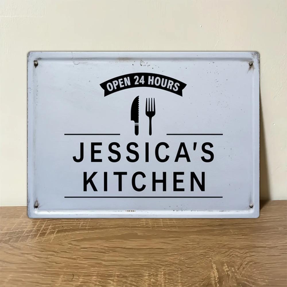 Custom Personalized Metal Tin Sign Text Wall Decor Kitchen Garage Man Cave
