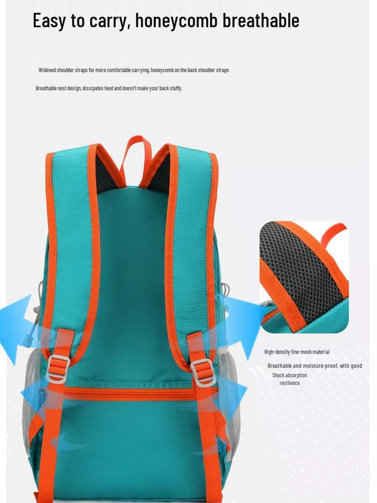 Ultra-light Water Repellent Foldable Backpack for Cycling, Hiking, Camping, & Mountaineering