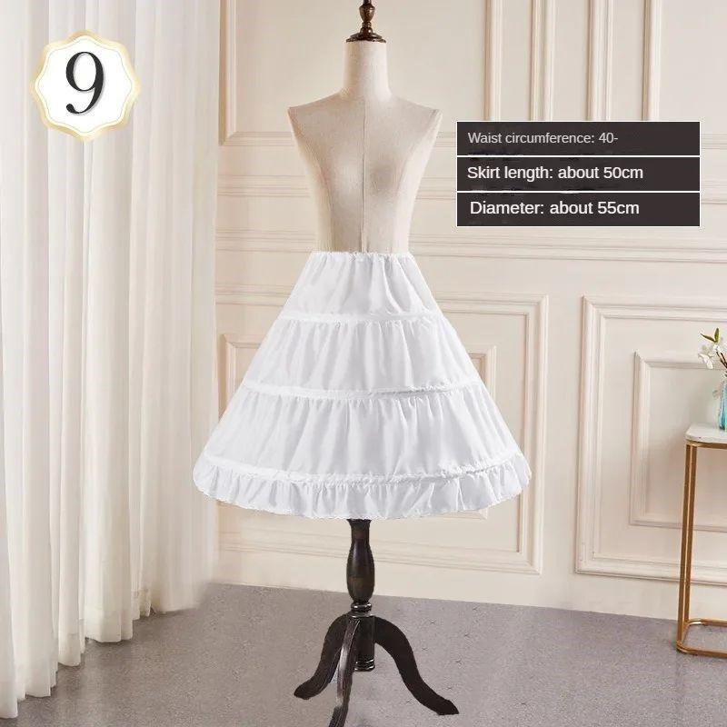 

6-hoops Underskirt Women White a Line Petticoat Wedding Cri 9 One(Size)