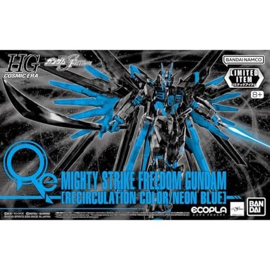 HG 1 144 Mighty Strike Freedom Gundam Recirculation Color Neon Blue Assembly Model