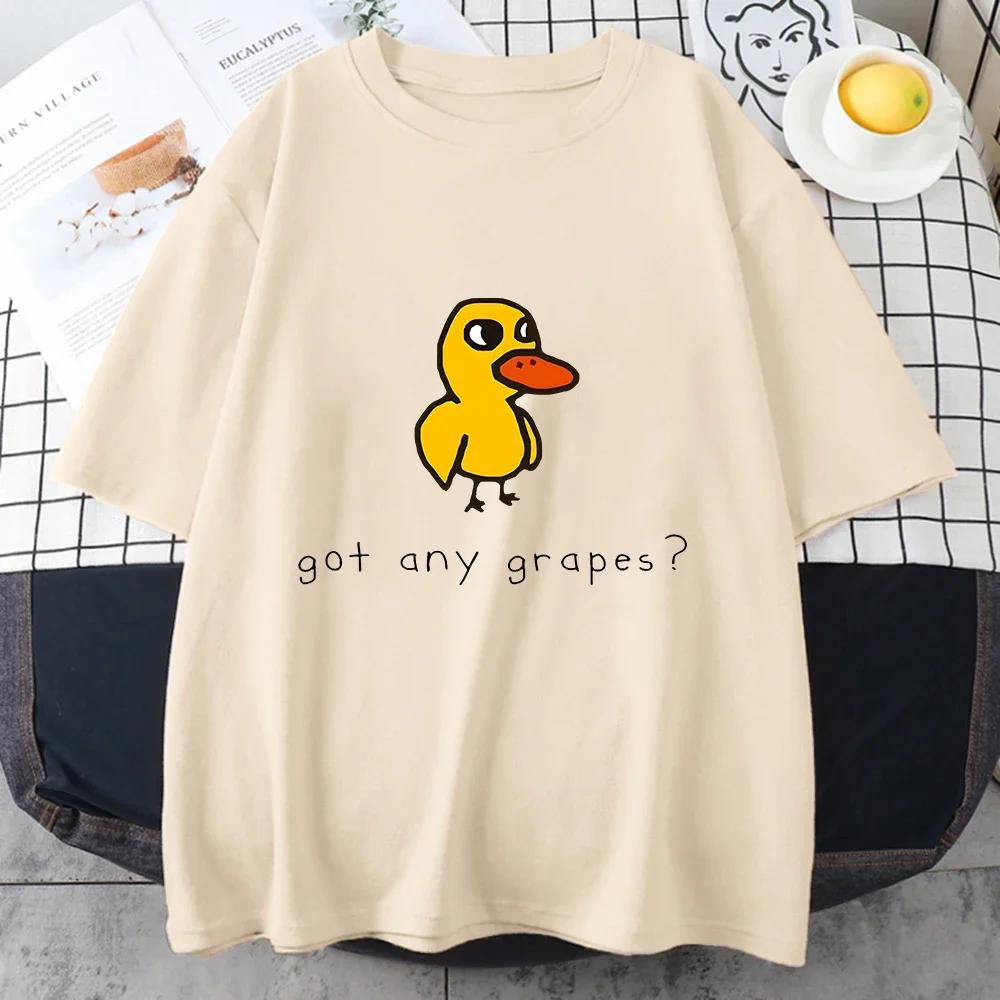 The Duck Song Got Any Grapes T Shirts Funny Patterns Manga/Comic Tshirts T-shirts Originality Short Sleeve Fashional