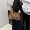 Retro large-capacity bag Women's commuter shoulder tote bag College student class schoolbag Multifunctional backpack