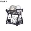 1 Set Dish Drainer Double Layer Detachable High Capacity Save Space Multifunctional Storage Rack Dish Drainer Sink for Dining Room