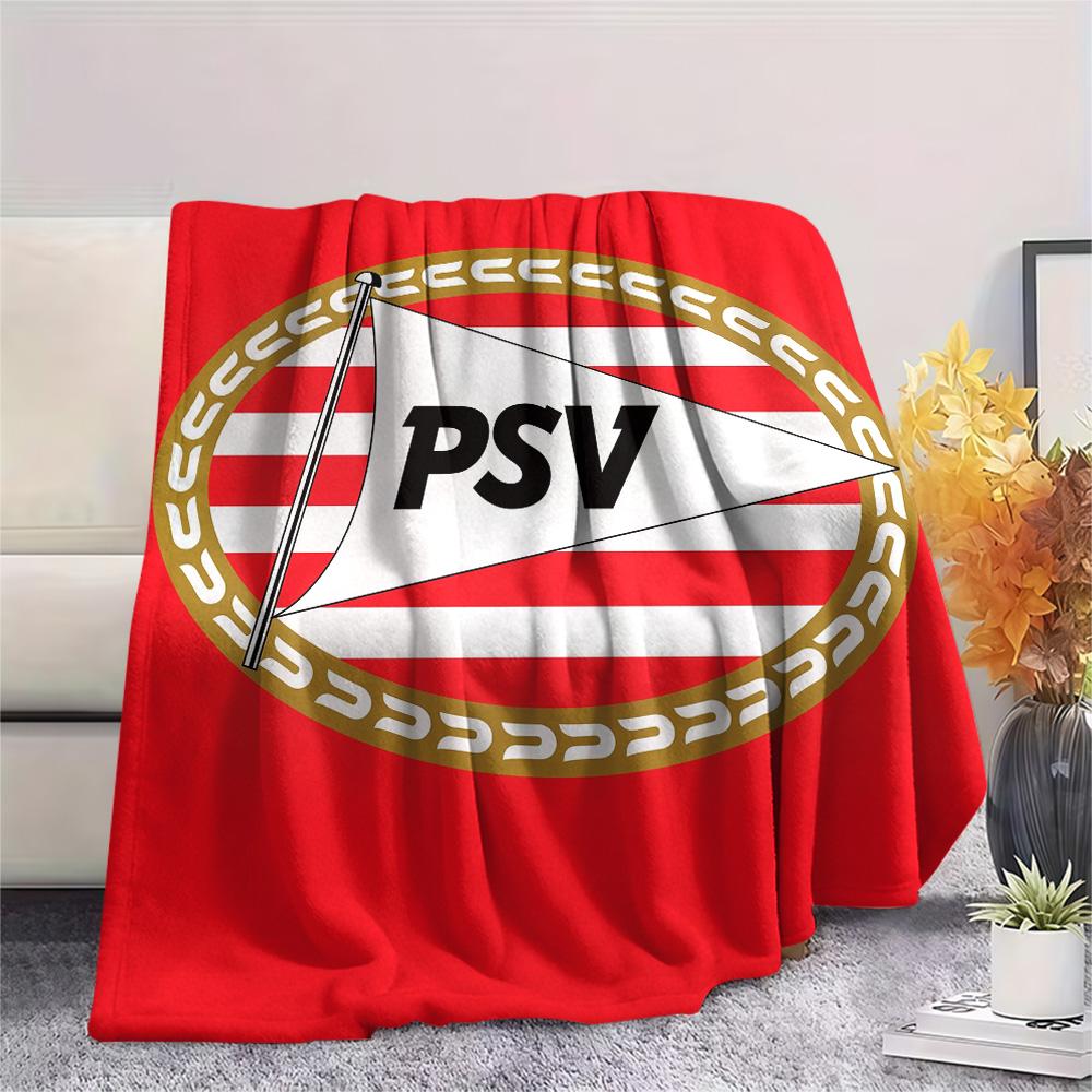 Manta de Franela con Estampado PSV Eindhoven, Alta Calidad, Cómoda para Todas las Estaciones, Decoración del Hogar, Calidez y Confort