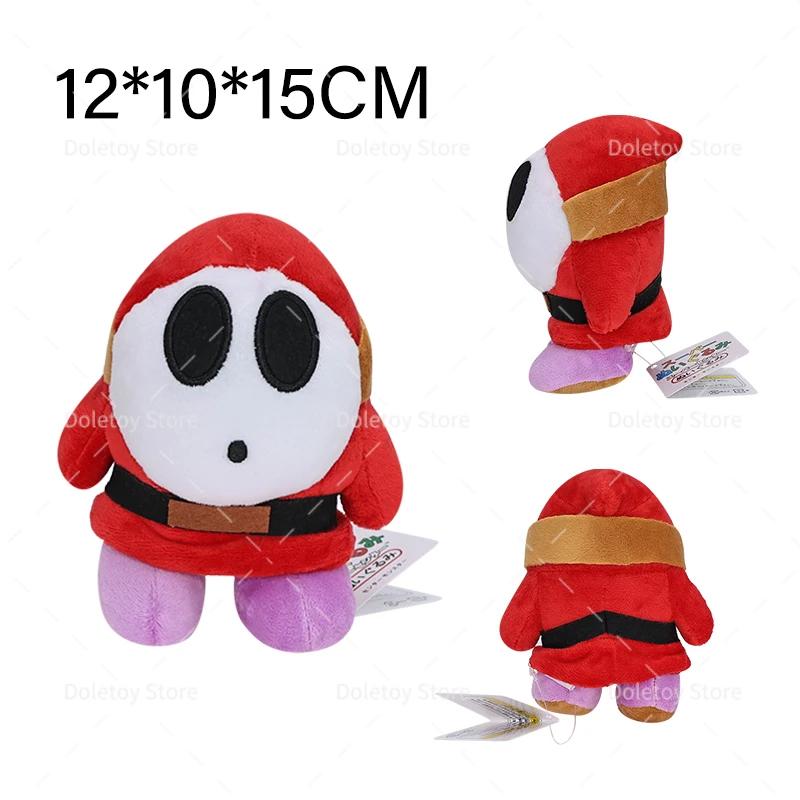 8 Styles Mario Shy Guy Plush Kawaii Black Blue Yellow Shy Guy Angry Mask Man Stuffed Animal Small Shy Gug Keychain Birthday Gift
