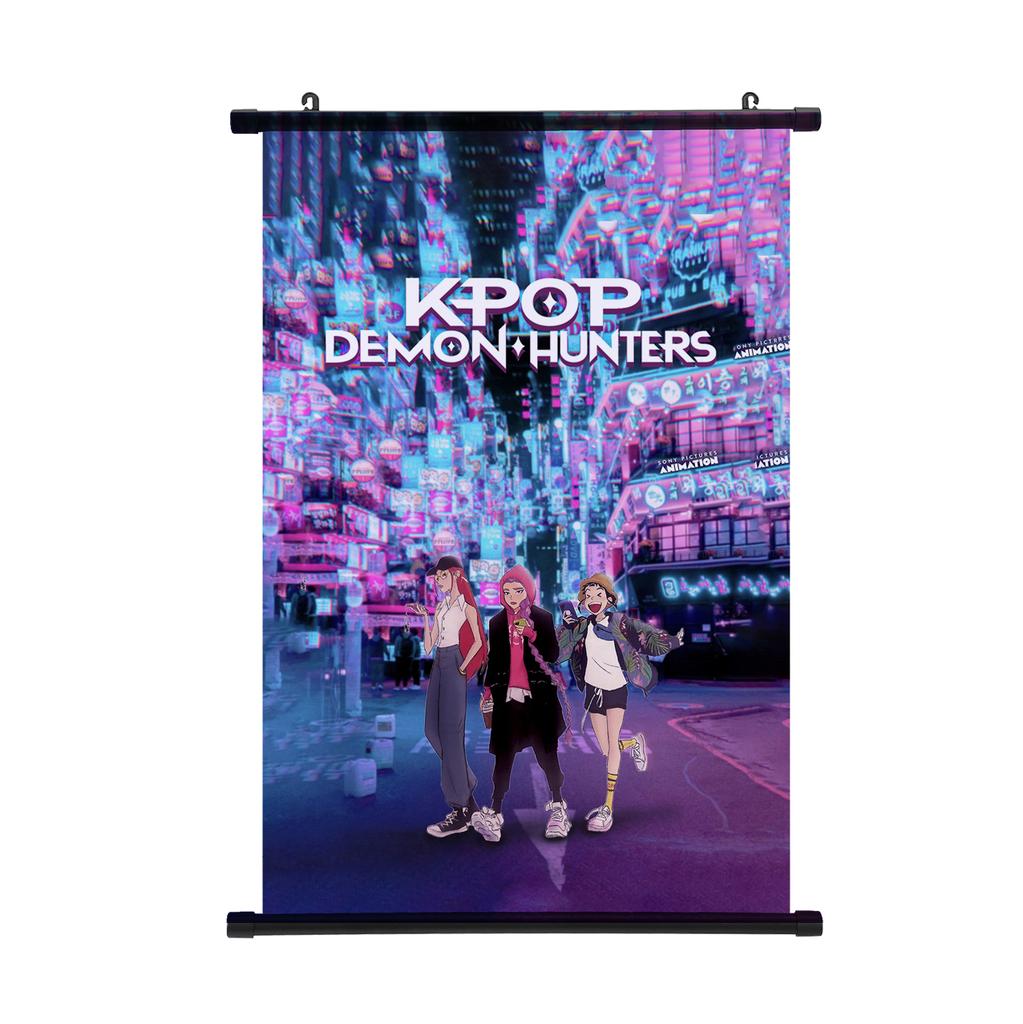 KPop Łowcy Demonów Plakat Obraz do Zawieszenia Huntrix Girl Zoey Rumi Mira Saja Chłopcy Kpop Wystrój Domu Plakat Zwój Ścienny