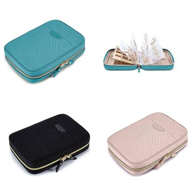 Travel Jewelry Organizer Case with Removable Clear Pouches for Women Large Capacity Jewelry Storage Binder Book Bag