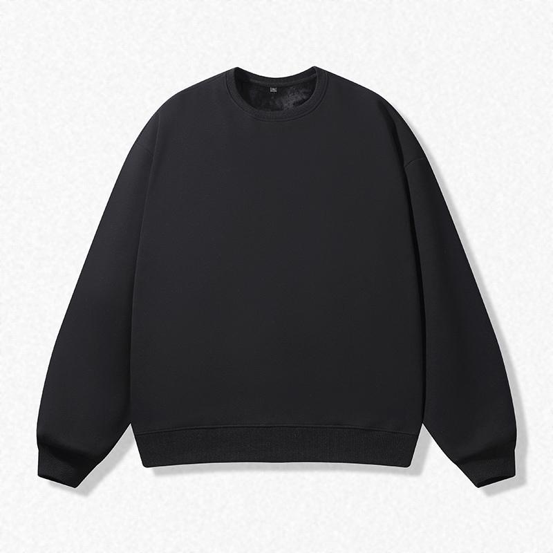 

Мужская толстовка из чистого хлопка с круглым вырезом, однотонная, свободного кроя, в стиле кэжуал, спортивная, с длинным рукавом M чёрный