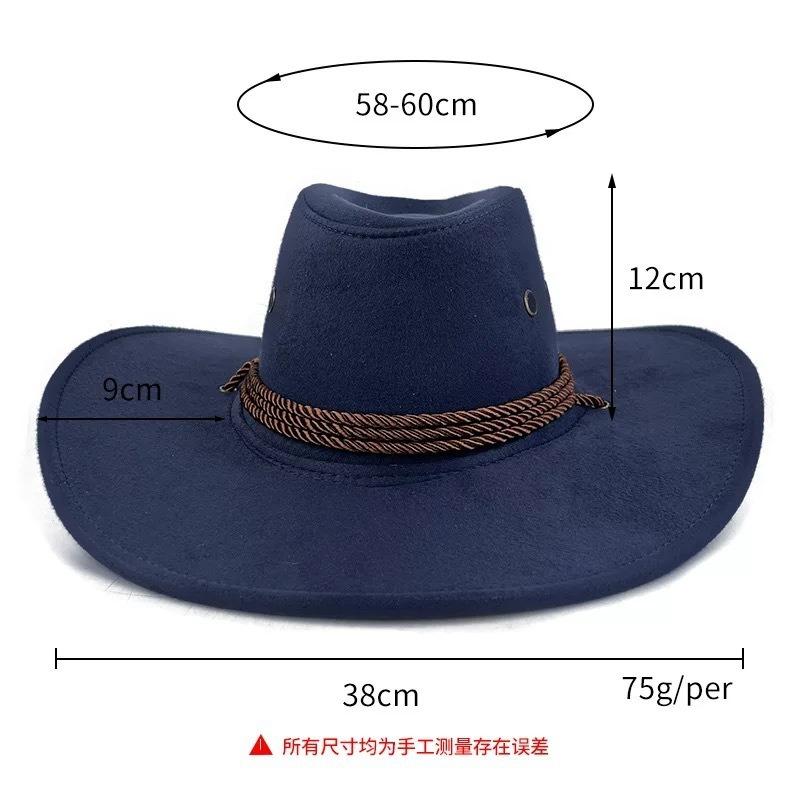 Western Cowboy Hat Summer Outdoor Xinjiang Tourism Shade Dali Sunscreen Hat Female Mountaineering Hat Male Desert Highway
