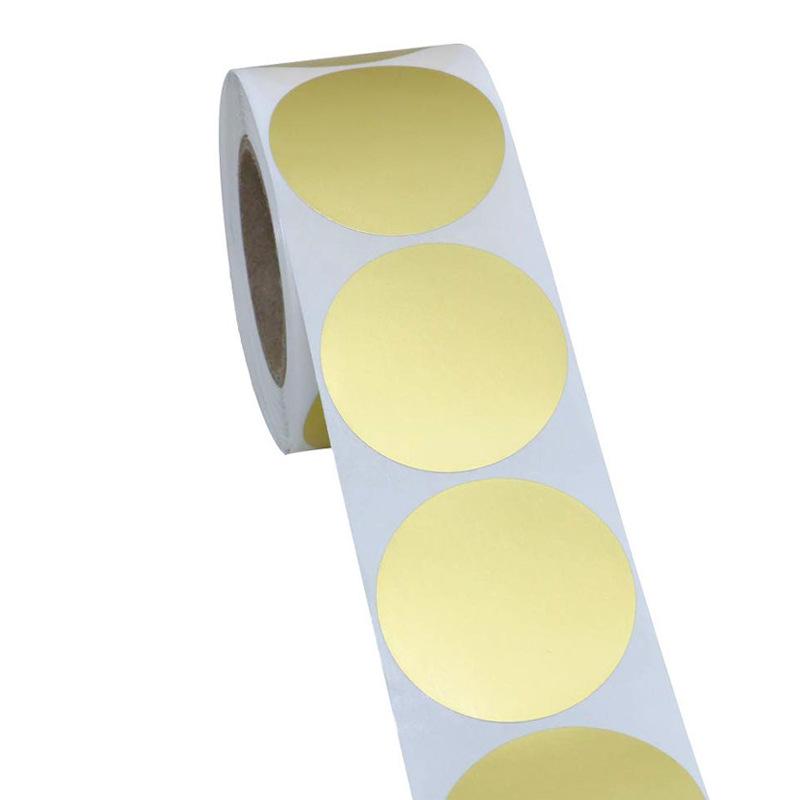 500 Gold Round Stickers - 2.5cm Self-Adhesive Sealing Labels for Gift Packaging and DIY Decorations